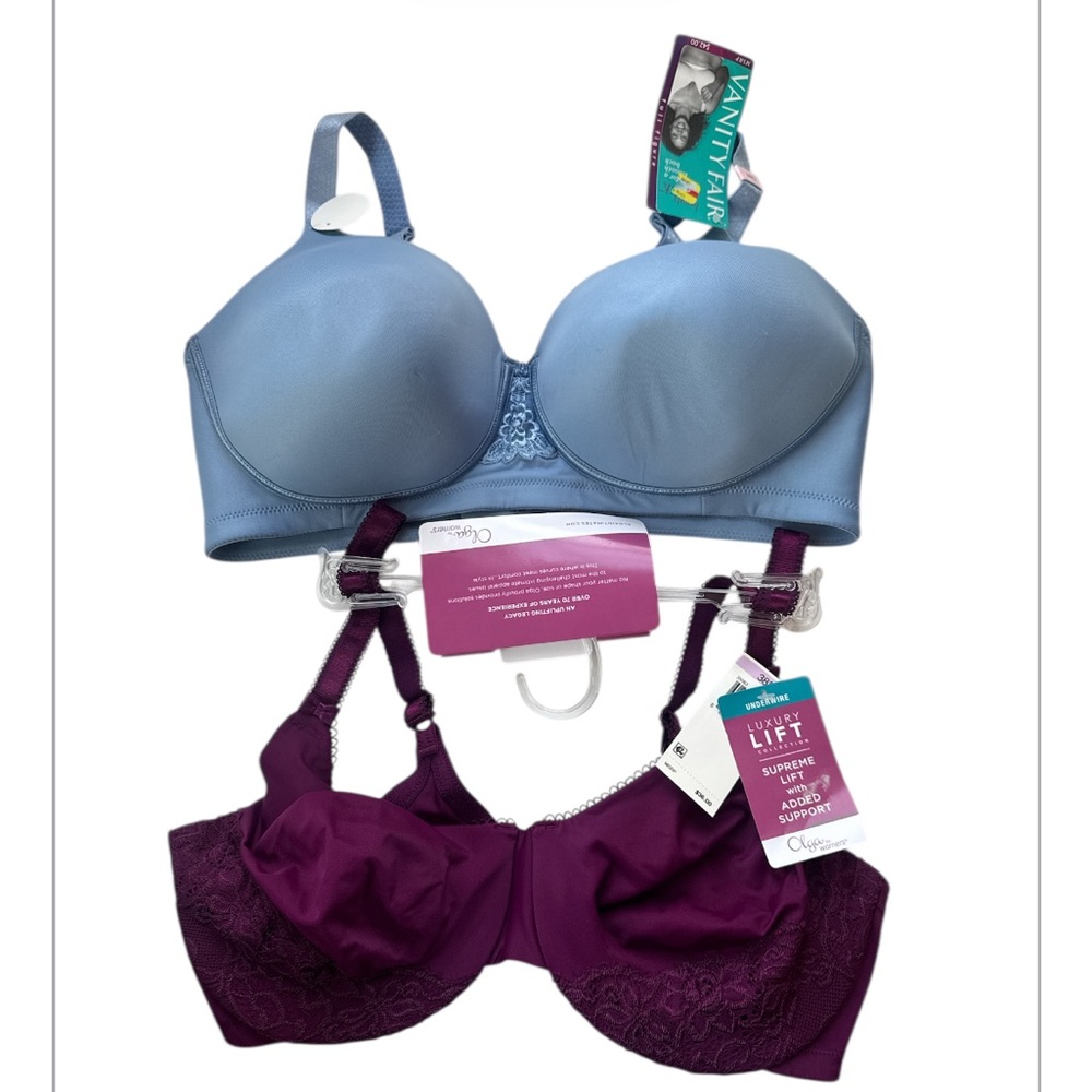 Lot is Two (2) Women’s bra size 38D full coverage New with Tags